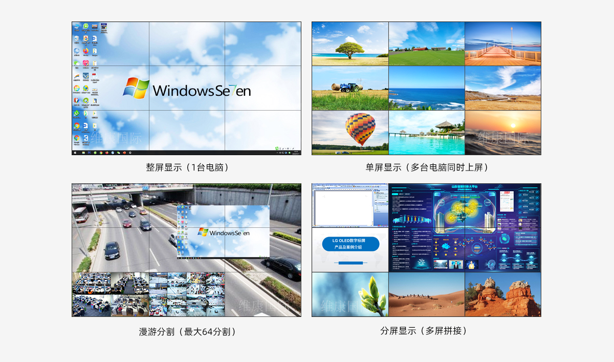 拼接屏3*5安装案例，不变形3*5拼接效果